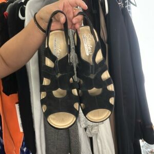 Skechers Black and Gold Women's Sandals